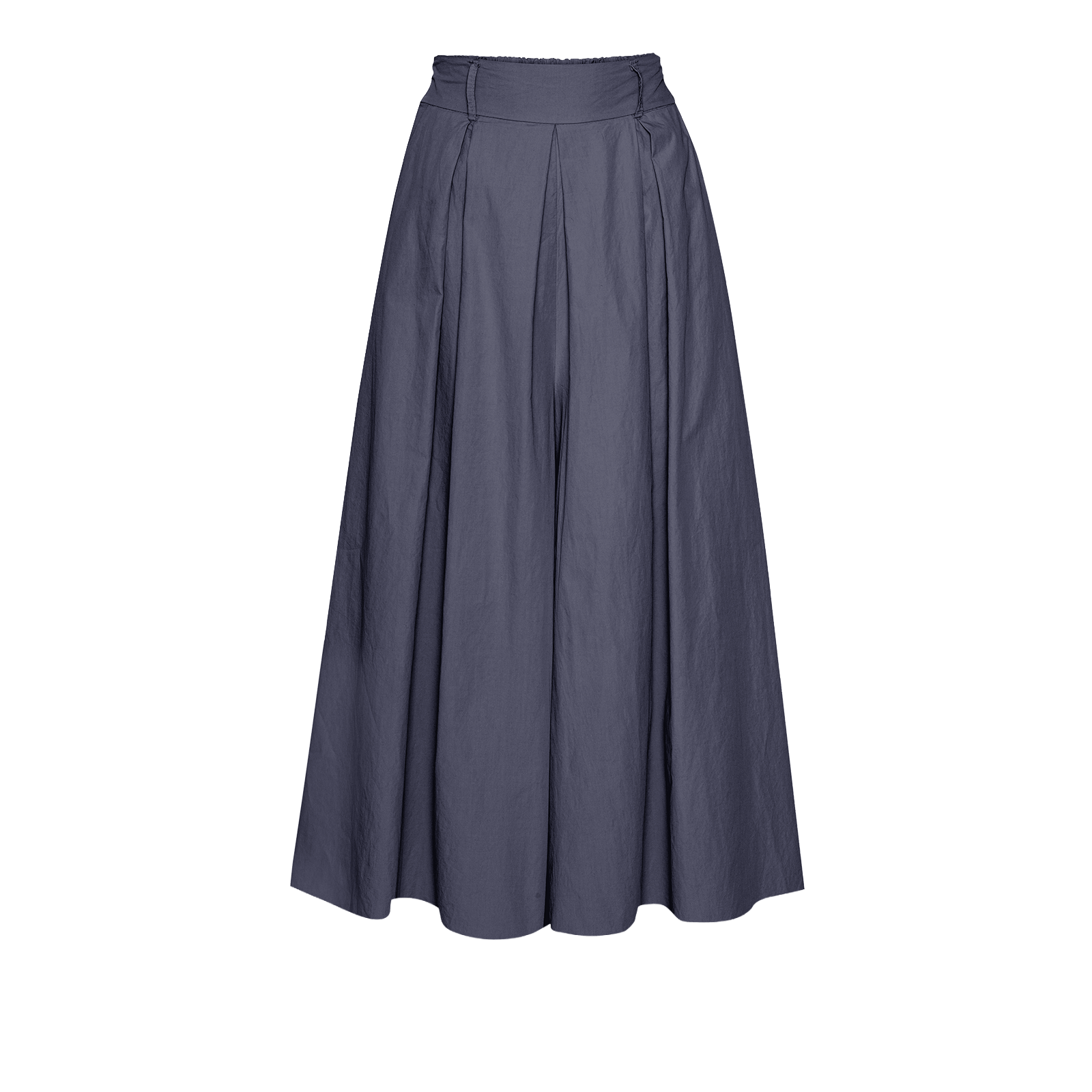 PRICILLA SHORT – Slate Blue Culotte i Bomuld med Elastiktaljebånd — Amaze Cph