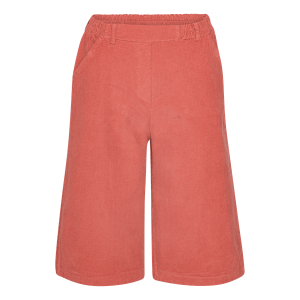 ADELE Culottes i Antique Rose — Ribbet Corduroy med Elastiktalje