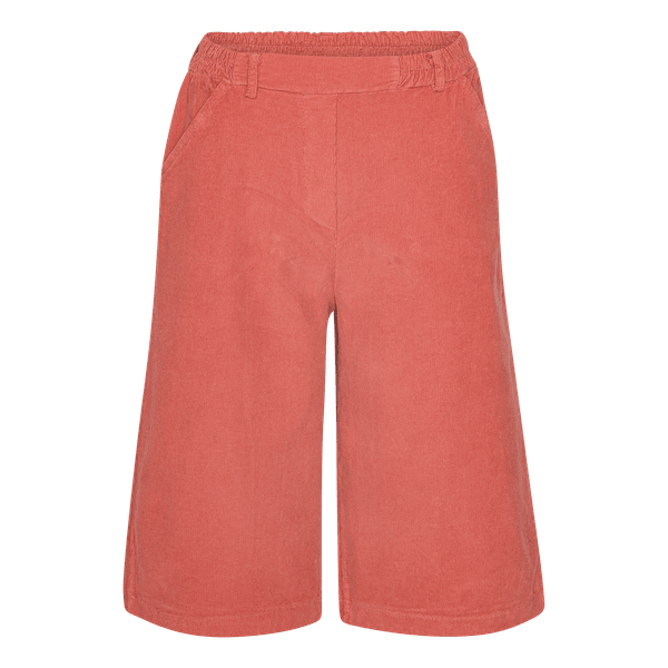 ADELE Culottes i Antique Rose — Ribbet Corduroy med Elastiktalje