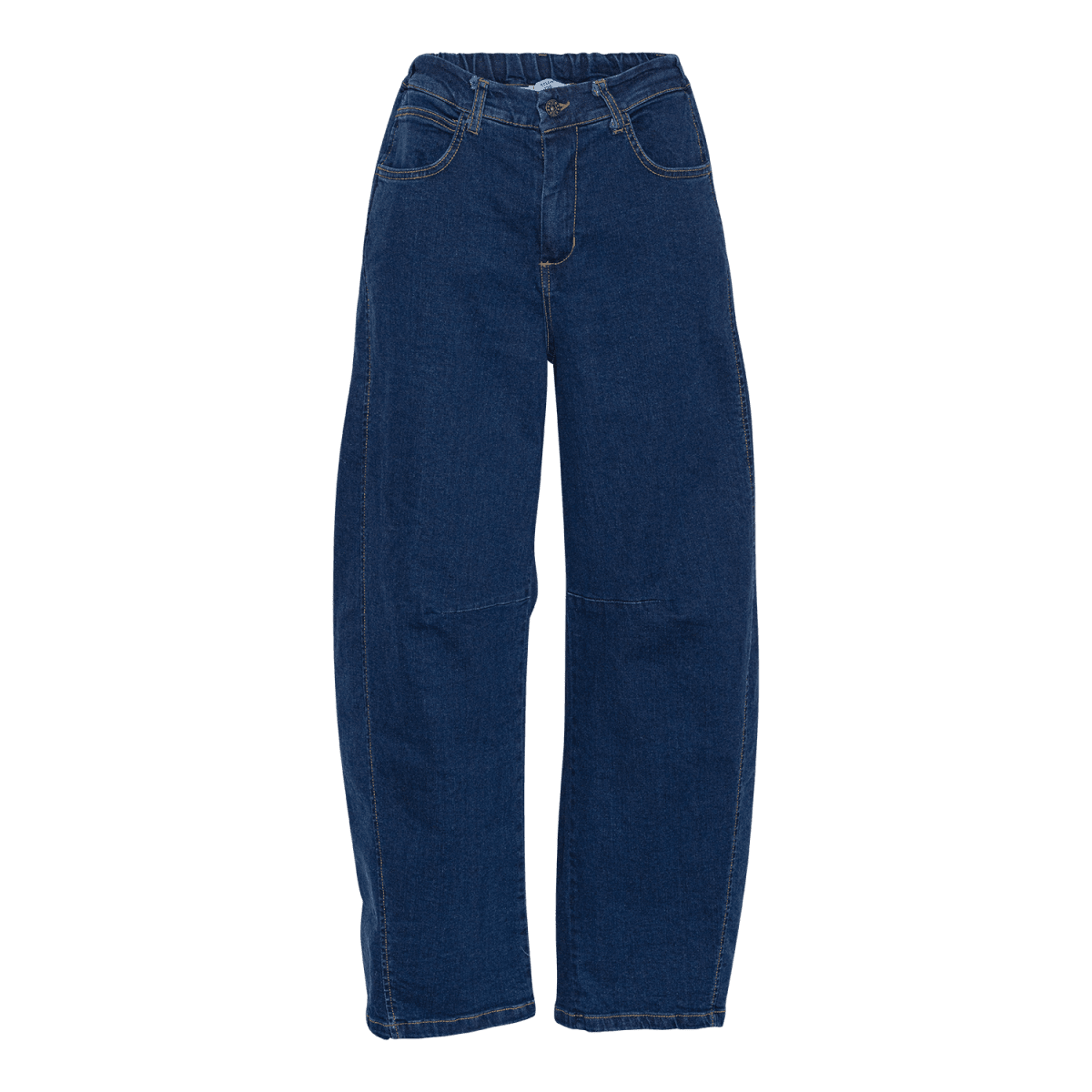 DEBBIE Barrel Leg Jeans i Mørk Indigo med Afslappet Pasform