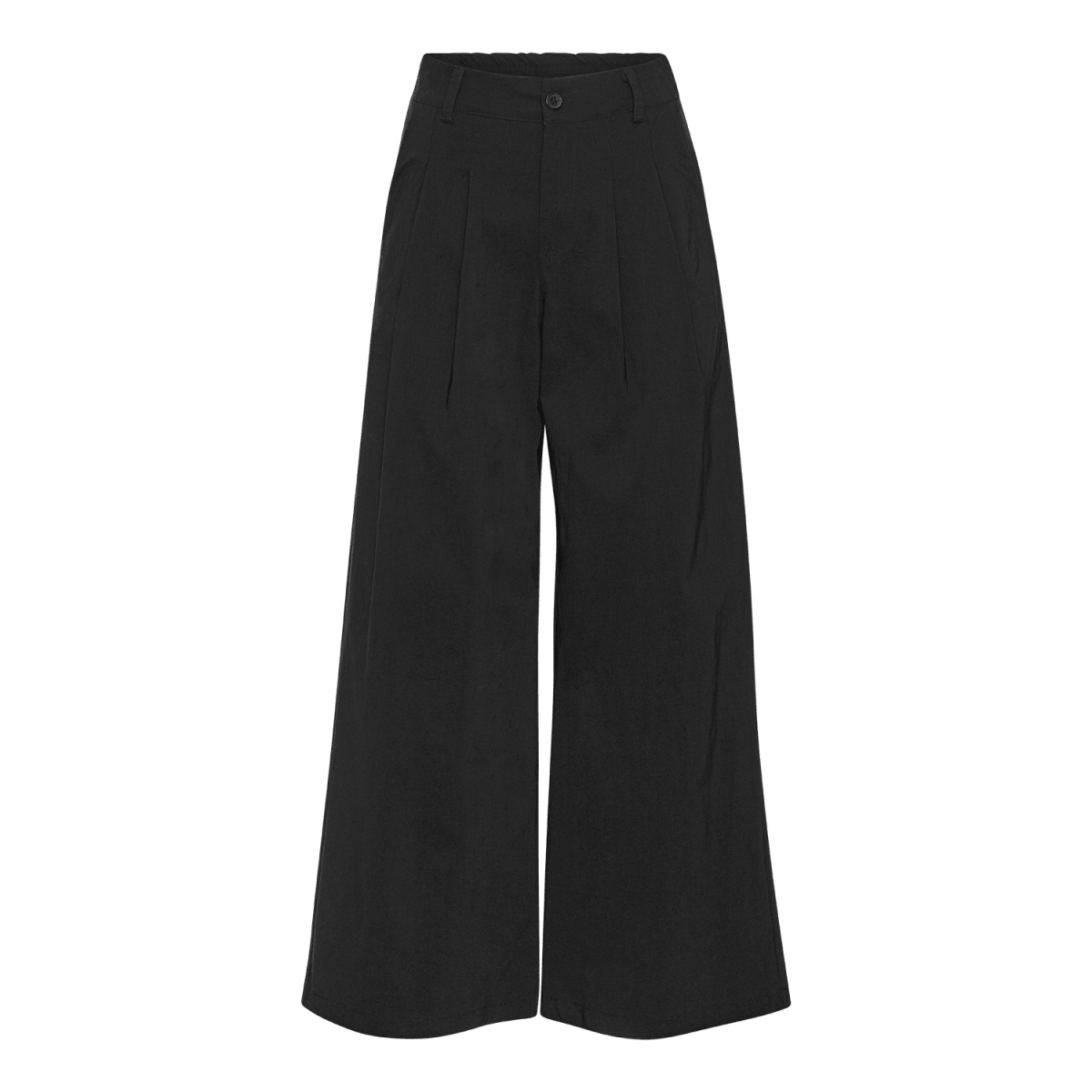 FAYE Wide-Leg Bukser i Sort — Afslappet Pasform i Viskose-Blanding | Amaze Cph