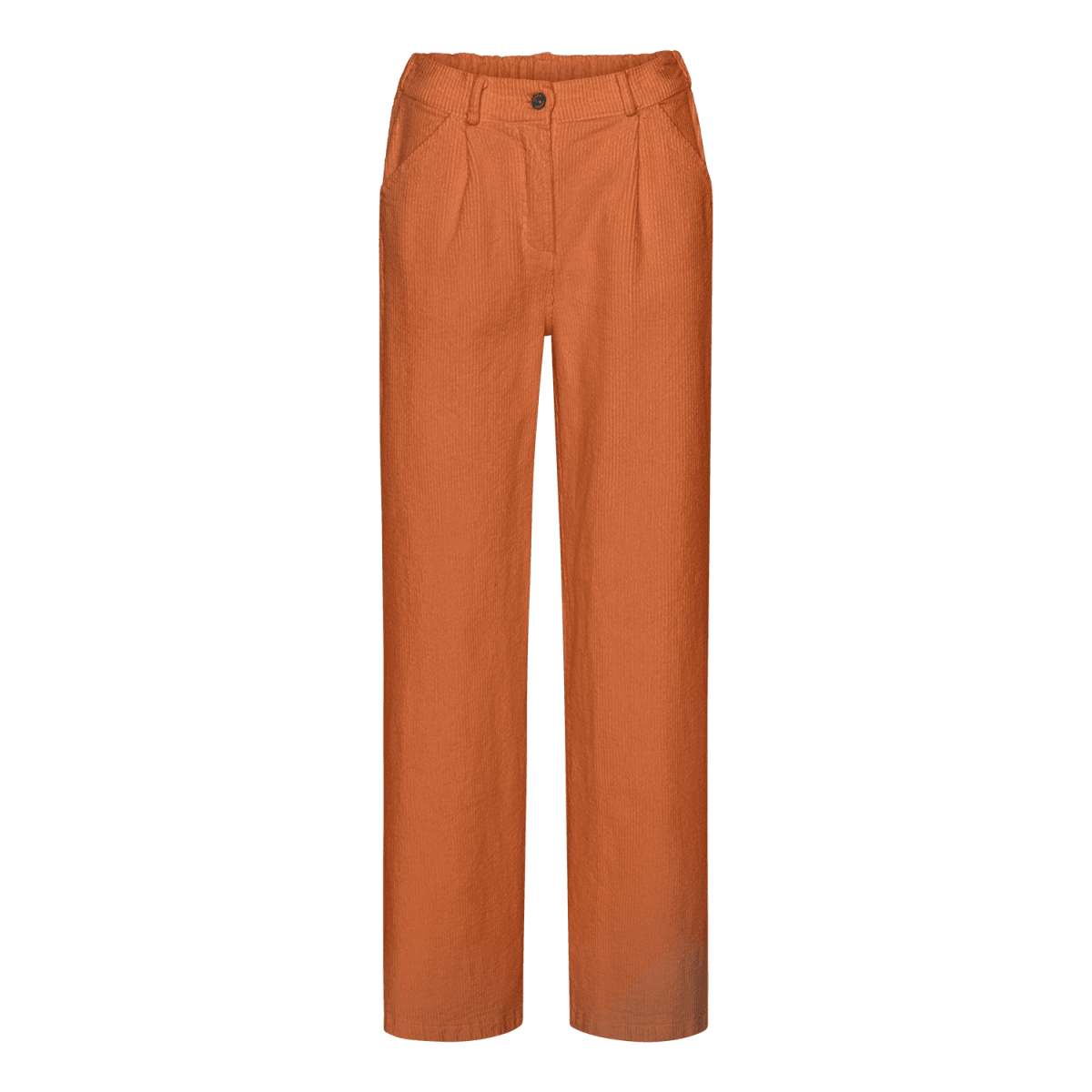FLORA MAHOGNY Flora Corduroy Bukser i Mahogny — Oversized Wide Leg