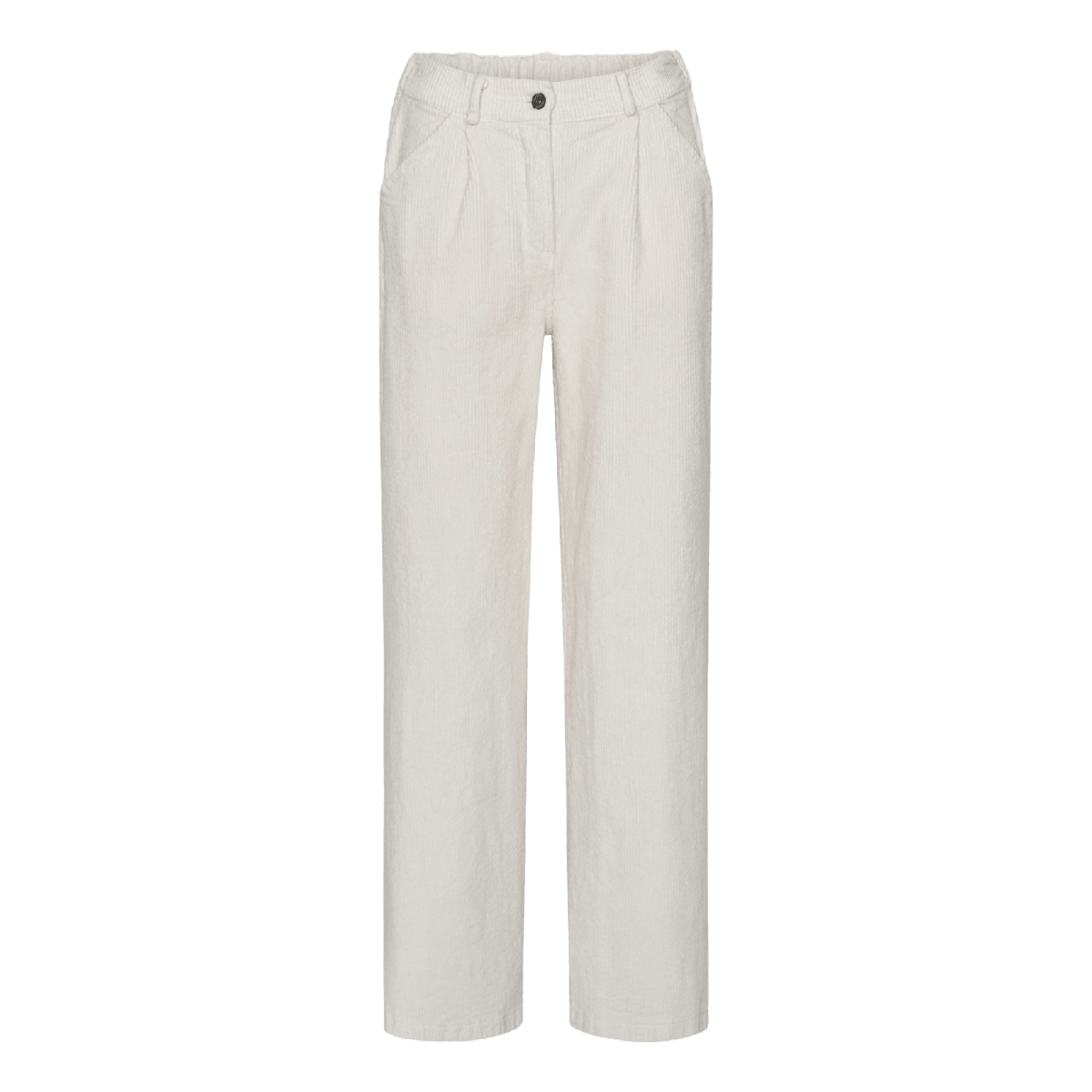 FLORA OFF Flora Corduroy Bukser i Off-White med Vidde