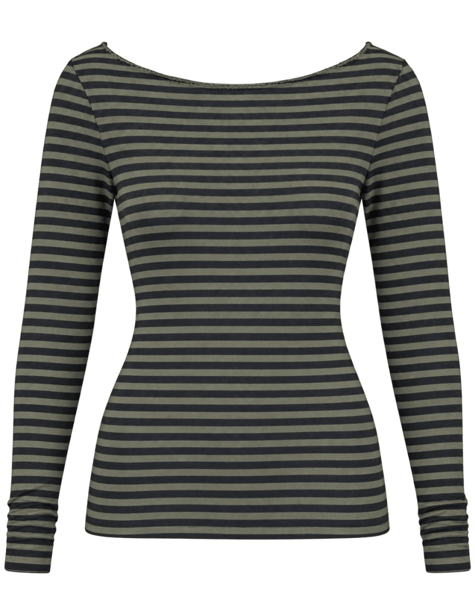 KASMIRA STRIPE - Army-Black