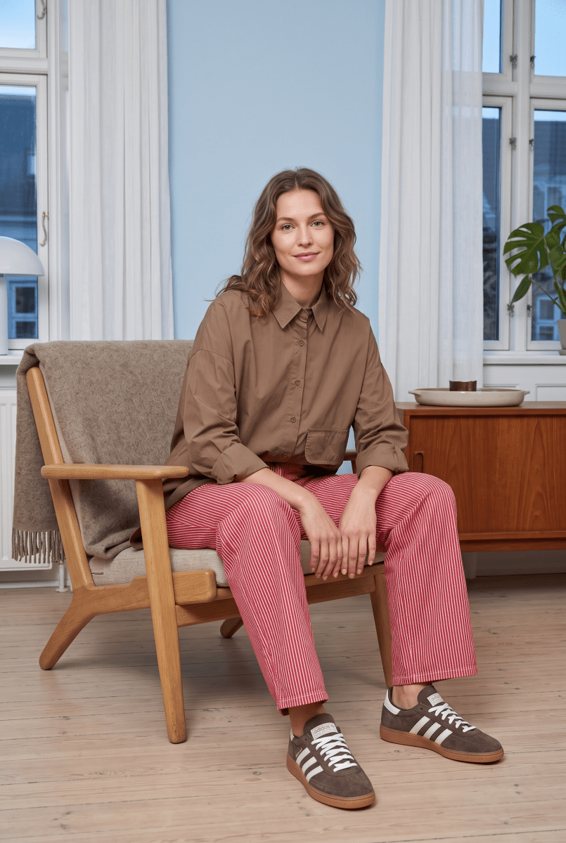 MOLLY BARREL STRIPE - Red