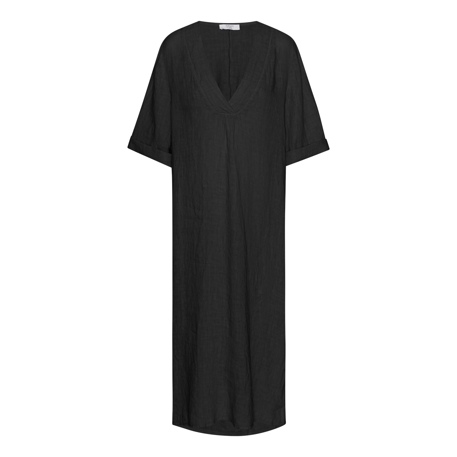 Linen Dress - Black - Amaze Cph - Black - S/M