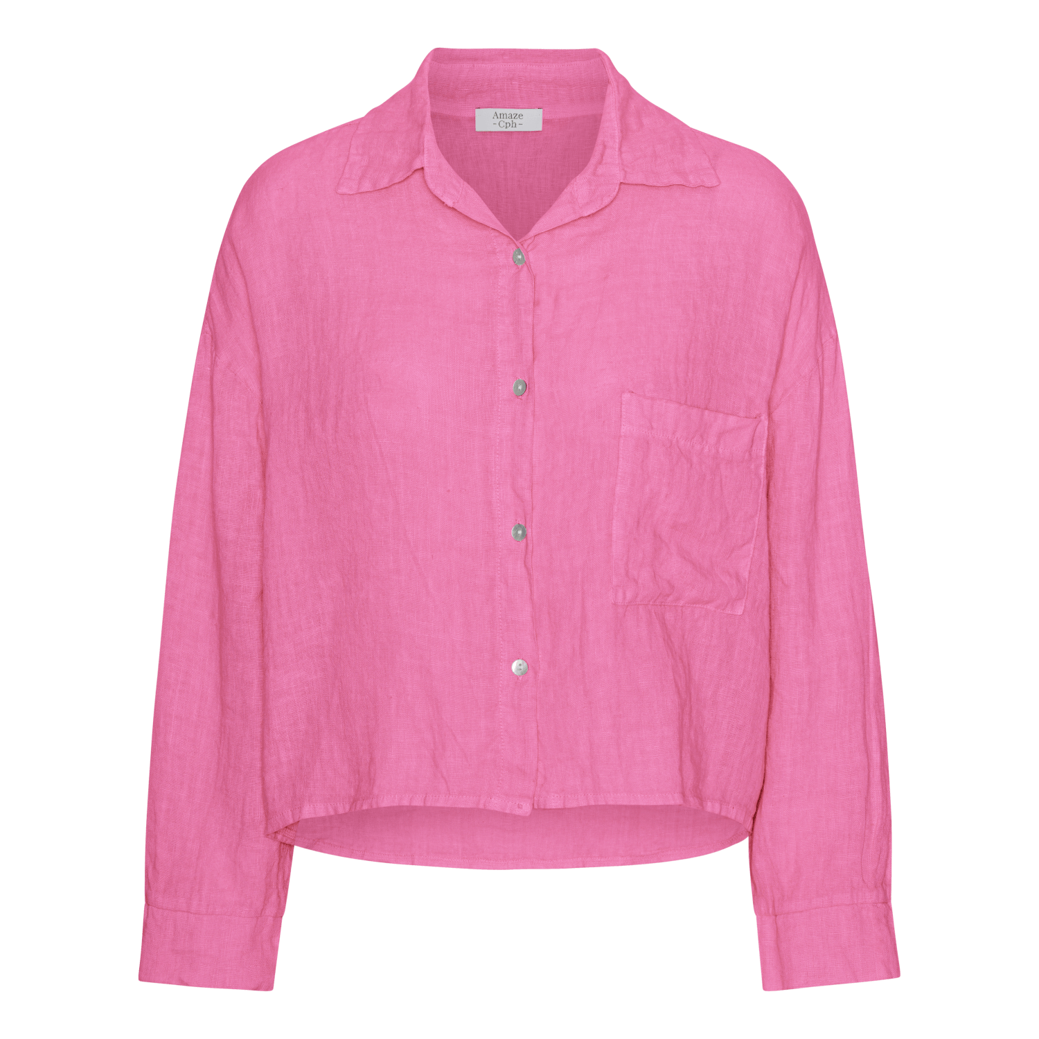 Linen Shirt - Pink - Amaze Cph - Pink - One Size