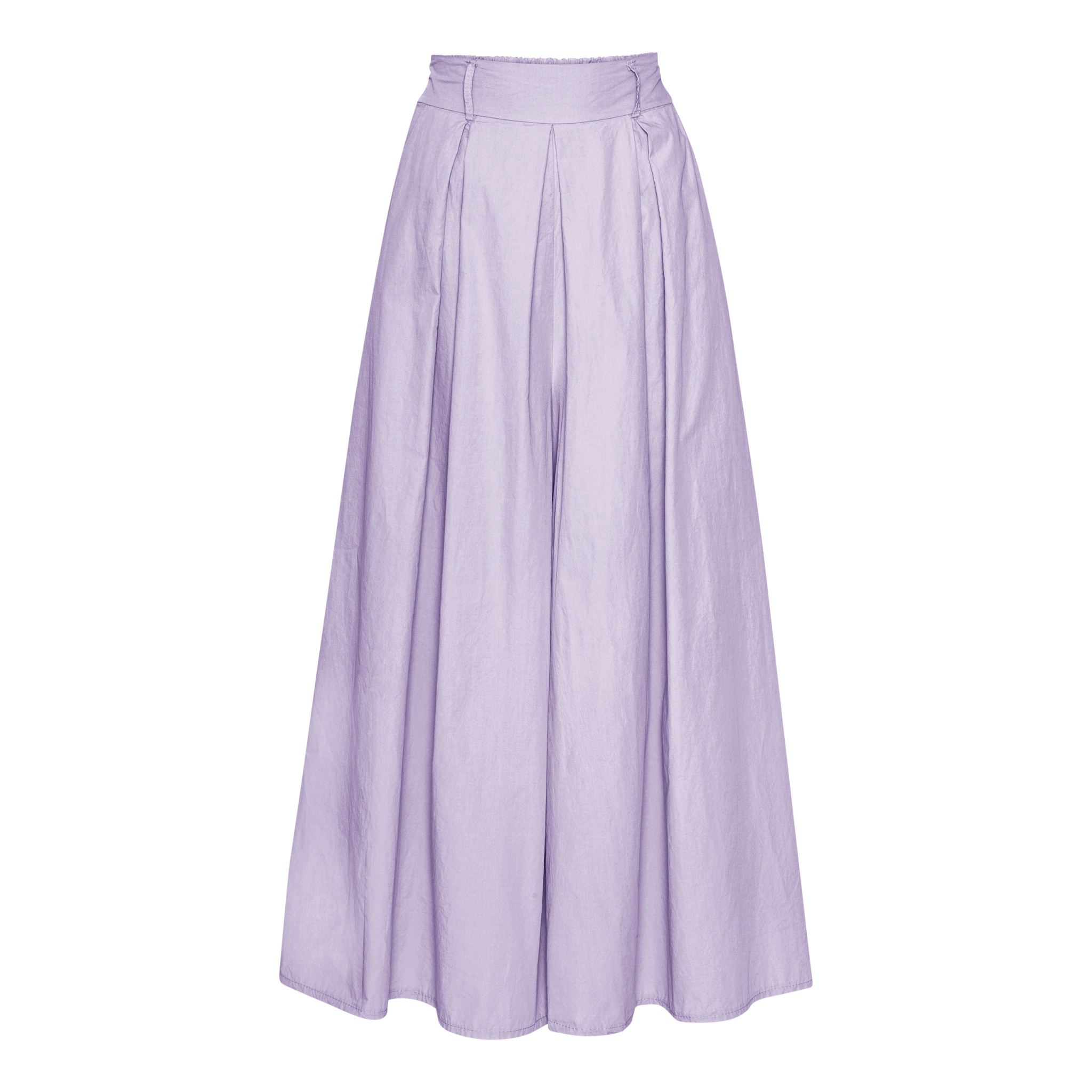 AVA Brede Ben i Lavendel — Afslappet Bomuldsbukser med Elastiktaljebånd | Amaze Cph