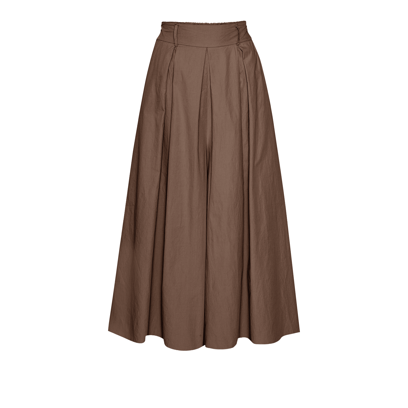 Pricilla Short Buksenederdel i Coffee Brown — Afslappet A-snit i 100% Bomuld | Amaze Cph
