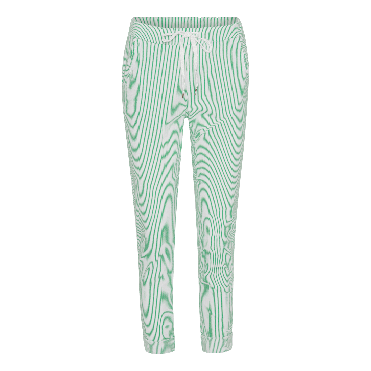 Sally Pinstripe - White/Summer Green