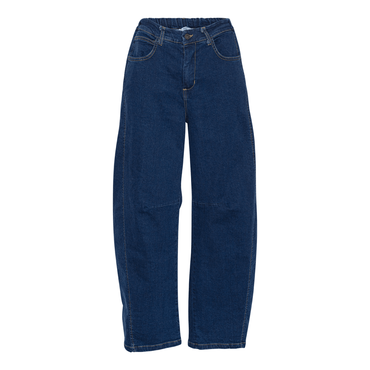 DEBBIE Barrel Leg Jeans i Mørk Indigo med Afslappet Pasform — Amaze Cph