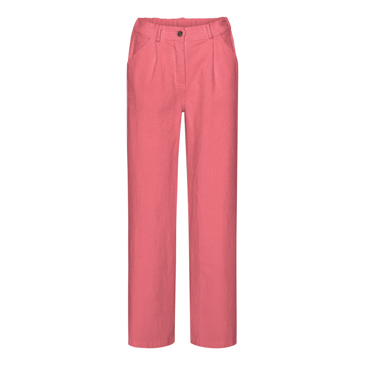 FLORA Corduroy Bukser i Blossom Pink — Bred Pasform