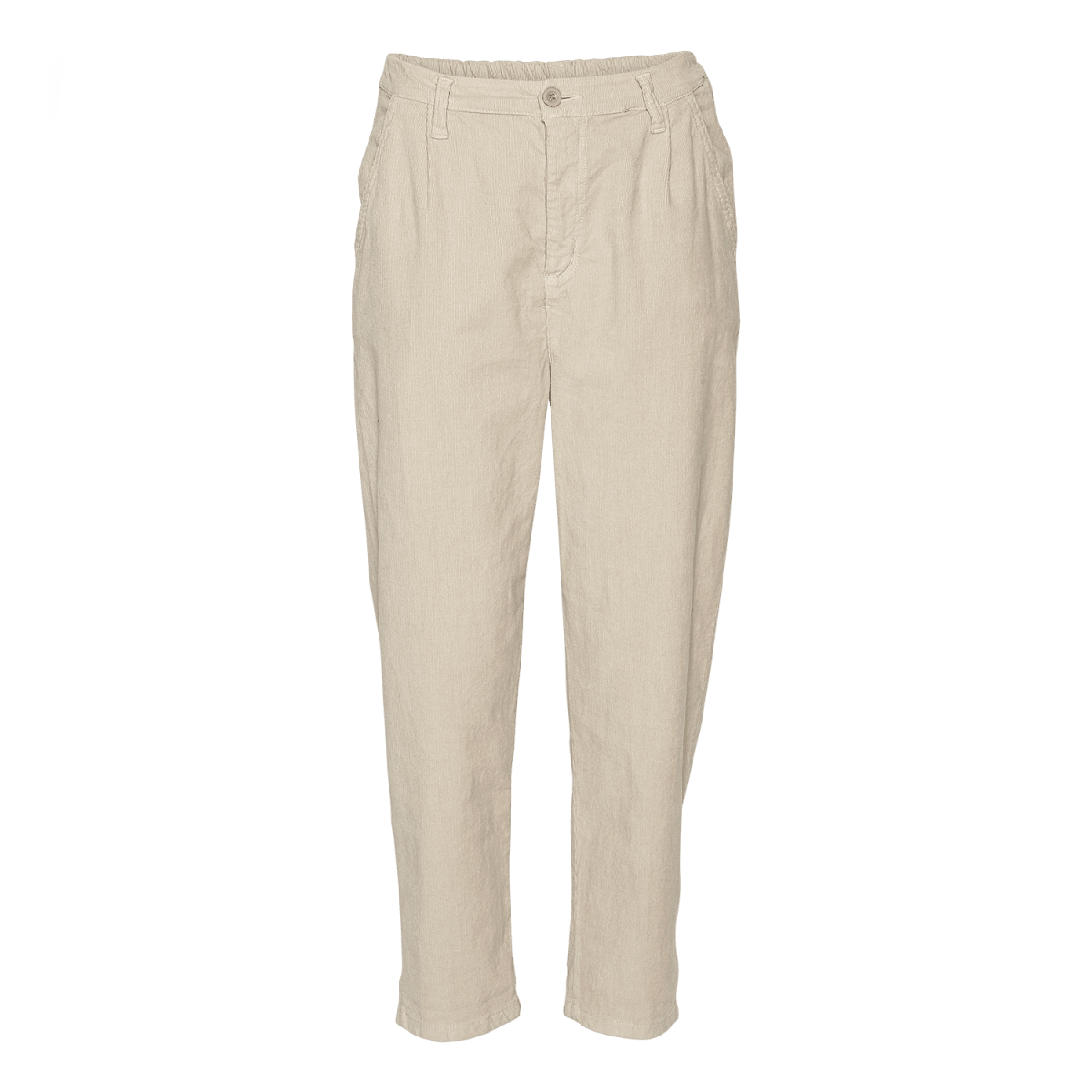 HALLE CORDUROY KIT Beige Corduroy Bukser med Afslappet Pasform — HALLE