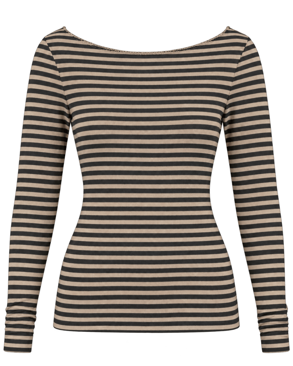 KASMIRA STRIPE - Fango-Black