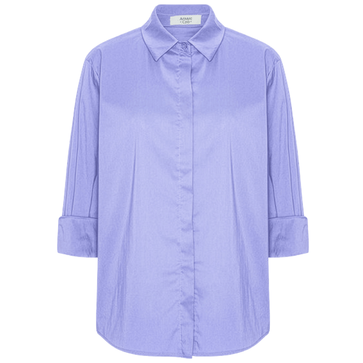 NORMA Skjorte i Periwinkle Blå — Oversized Pasform med 3/4-ærmer