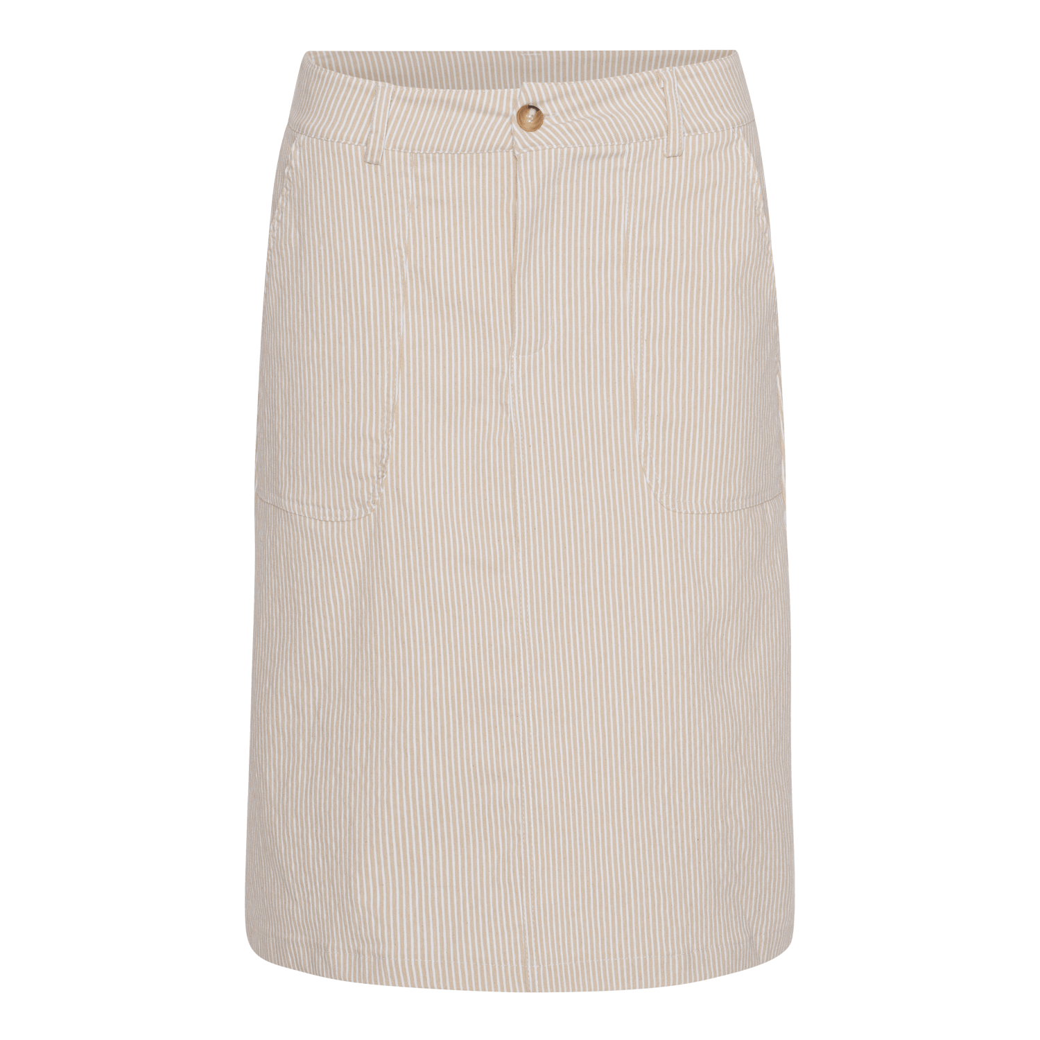 Pinstripe Skirt - Beige/White - Amaze Cph - Beige/White - S