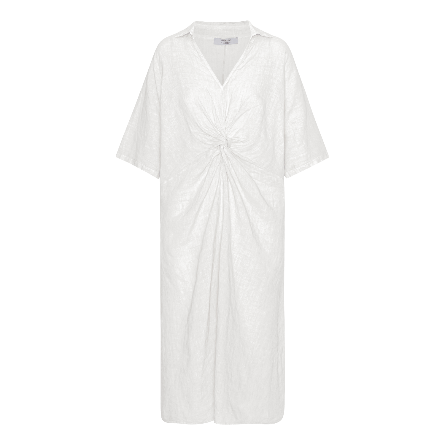 Linen Twist Dress - White - Amaze Cph - White - S/M