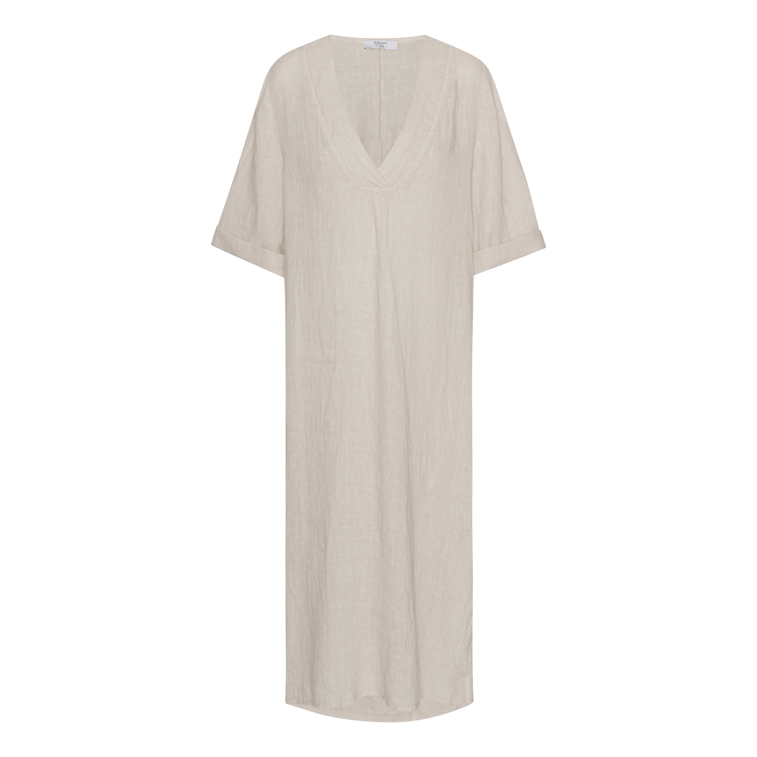 Linen Dress - Sand - Amaze Cph - Sand - S/M