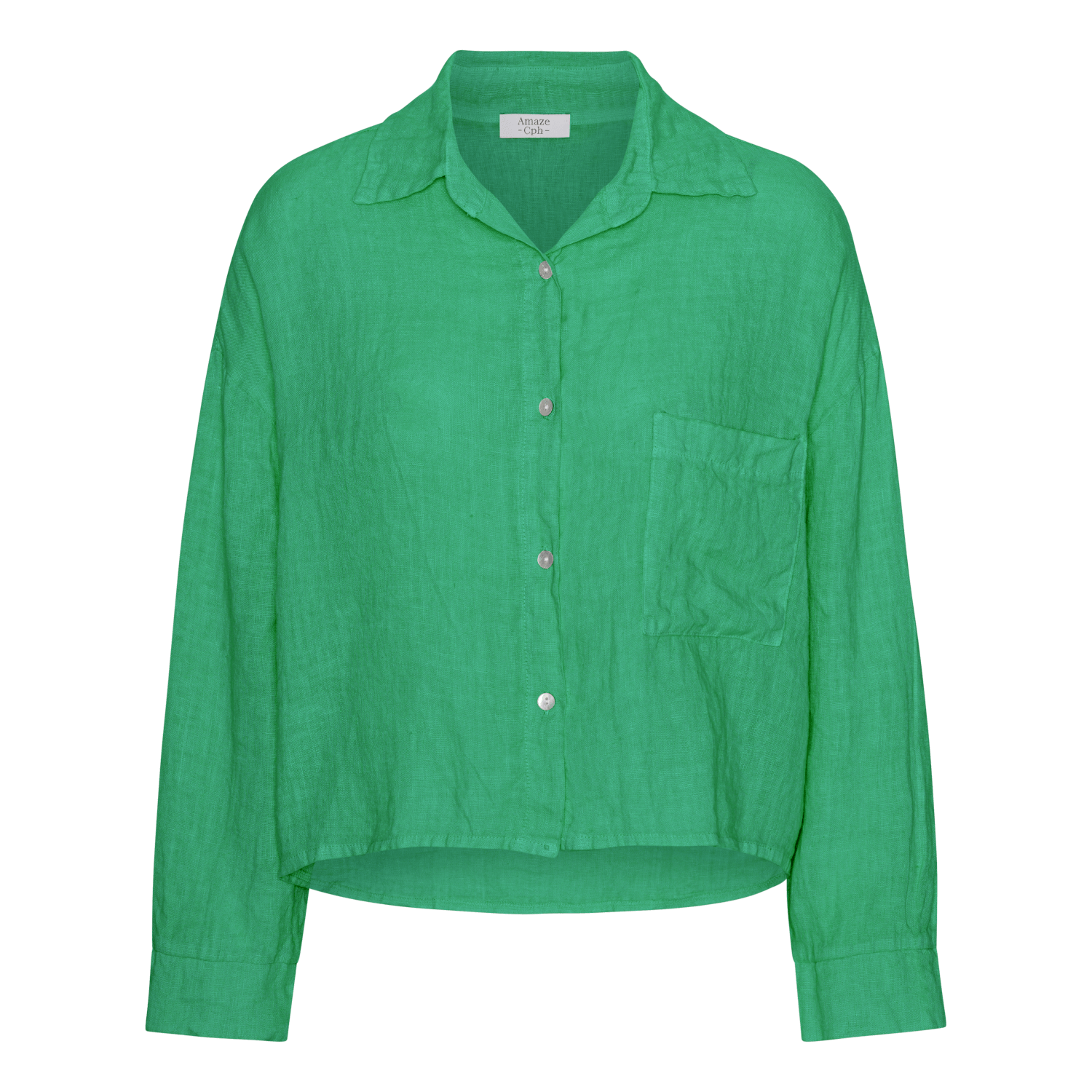 Linen Shirt - Summer Green - Amaze Cph - Summer Green - One Size